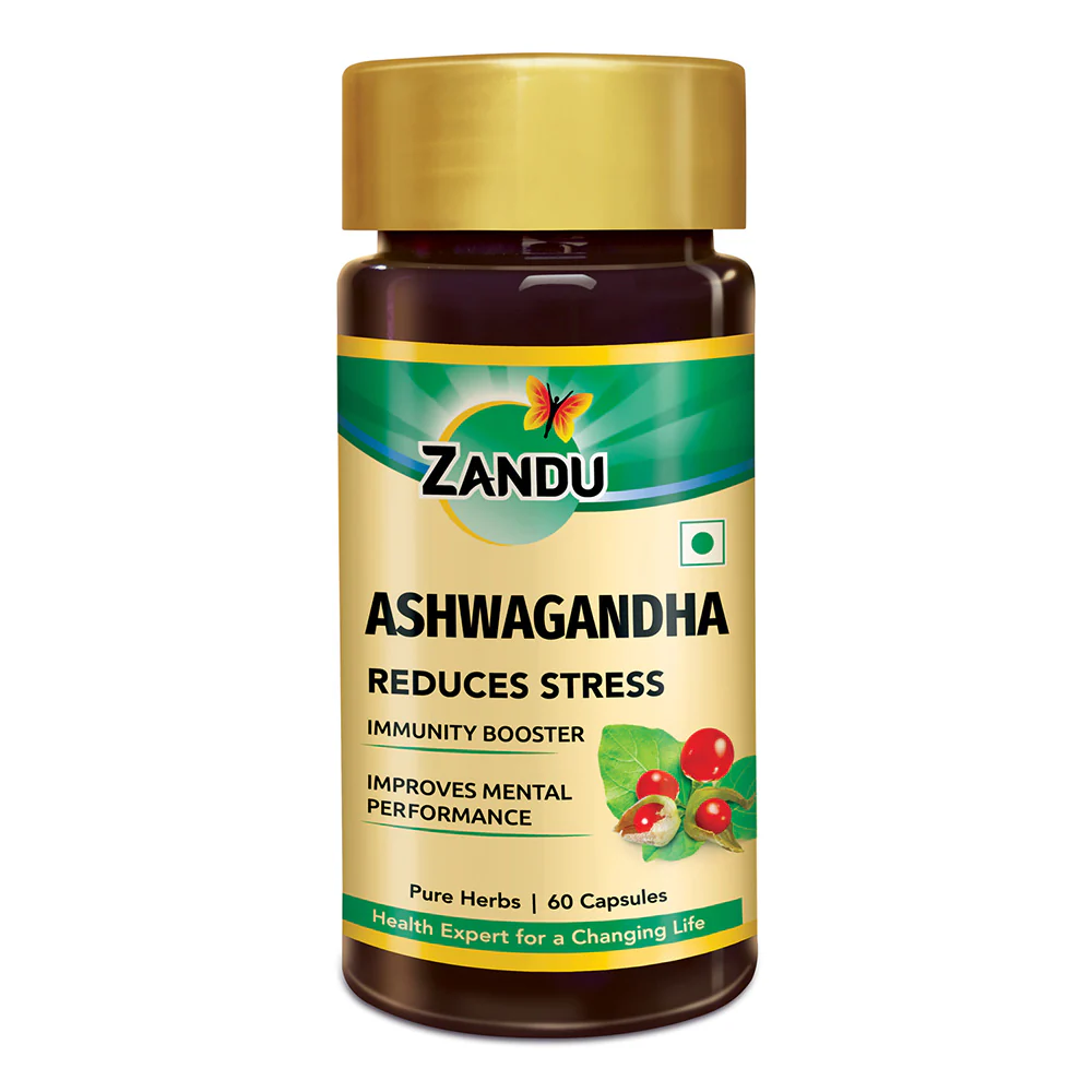 Zandu Single Herbs Ashwagandha Tablet – Ayurvedic Stress Relief and Immunity Booster